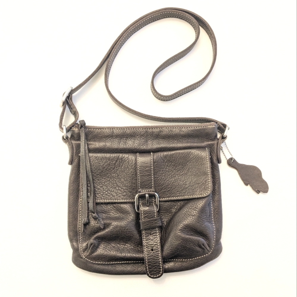 ROOTS Brown Leather Crossbody